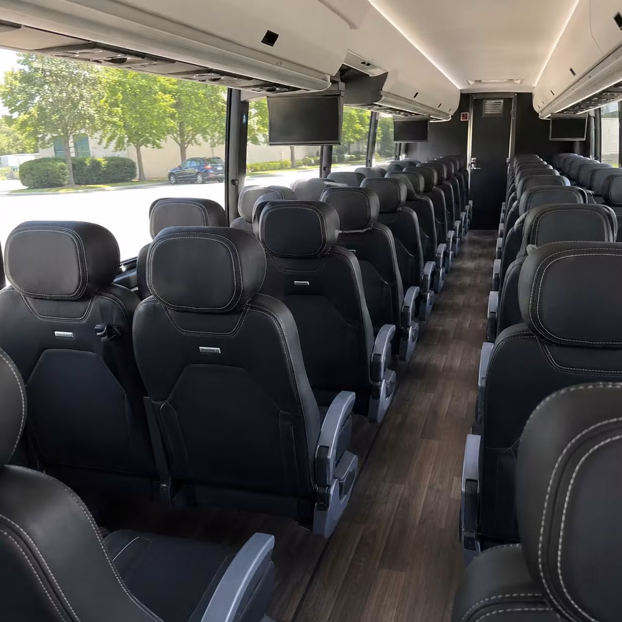 seattle charter bus rental interior